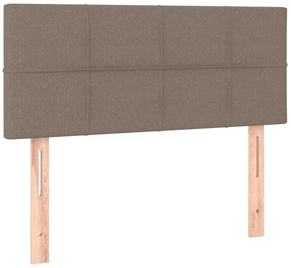 Lova su spyruoklėmis ir čiužiniu, taupe, 90x190 cm, audinys