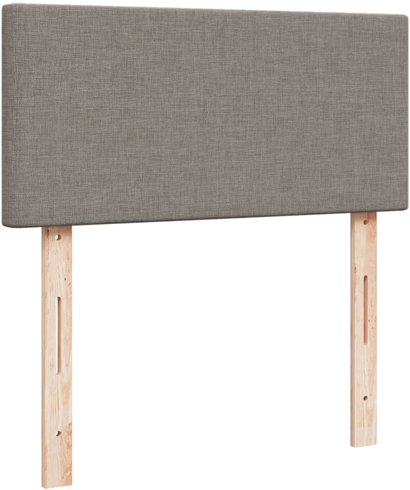 Lova su spyruoklėmis ir čiužiniu, taupe, 100x200cm, audinys