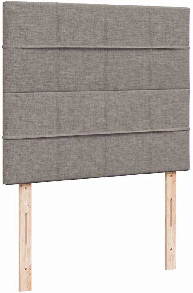 Lova su spyruoklėmis ir čiužiniu, taupe, 120x200 cm, audinys