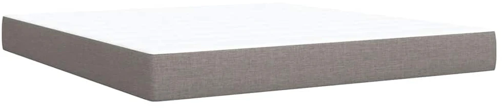 Lova su spyruoklėmis ir čiužiniu, taupe, 180x200 cm, audinys