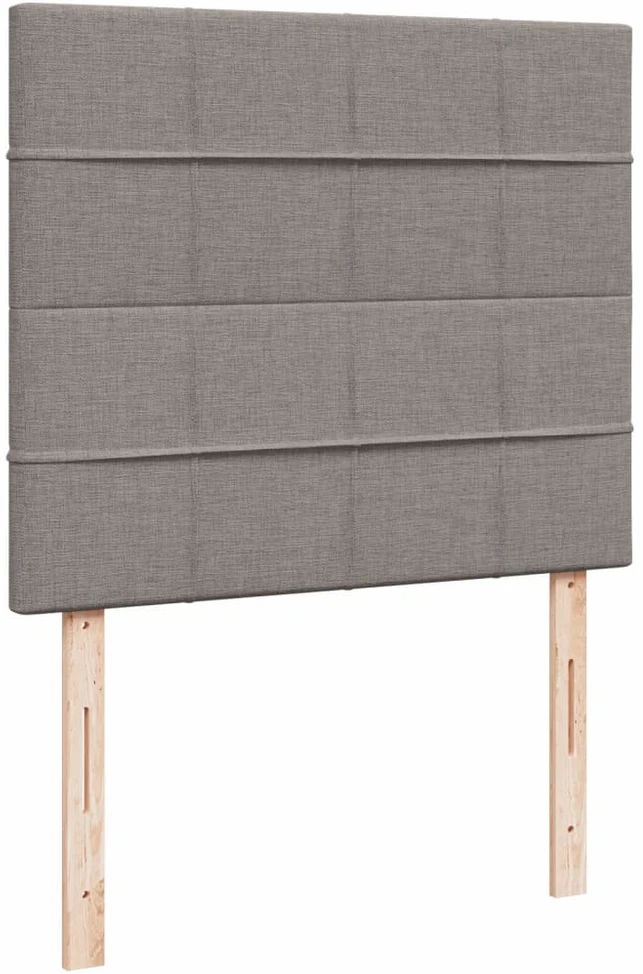 Lova su spyruoklėmis ir čiužiniu, taupe, 120x200 cm, audinys