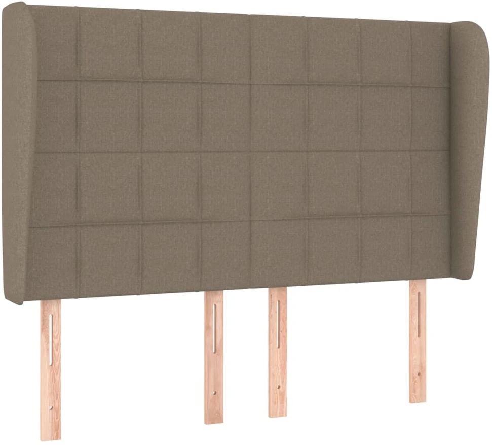 Lova su spyruoklėmis ir čiužiniu, taupe, 140x190 cm, audinys