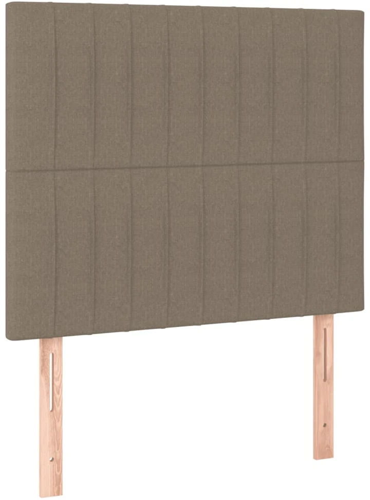 Lova su spyruoklėmis ir čiužiniu, taupe, 80x200 cm, audinys