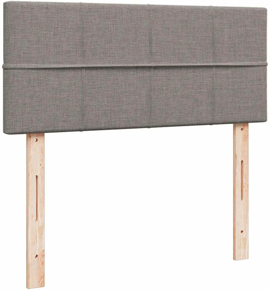 Lova su spyruoklėmis ir čiužiniu, taupe, 120x190cm, audinys
