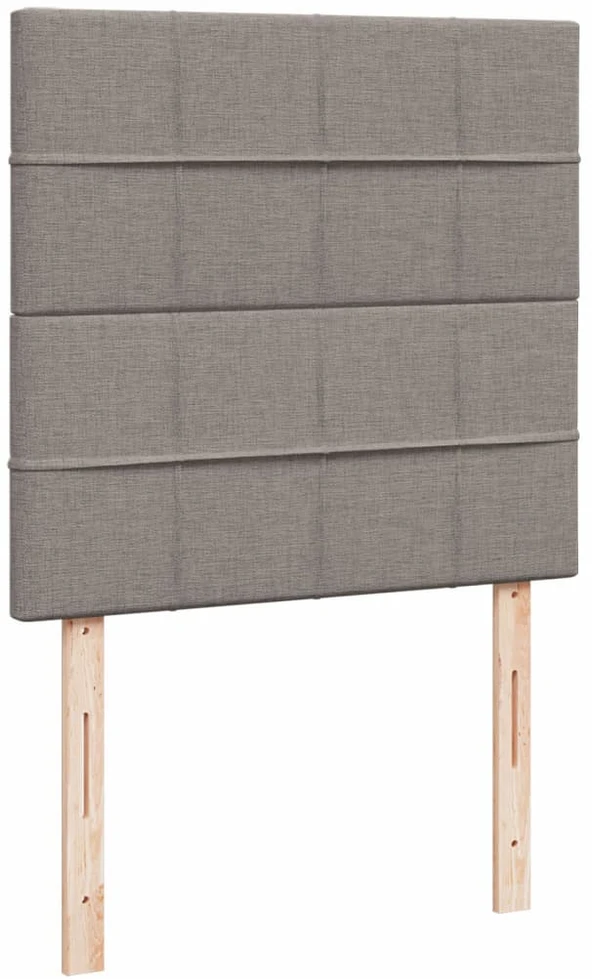 Lova su spyruoklėmis ir čiužiniu, taupe, 100x200cm, audinys