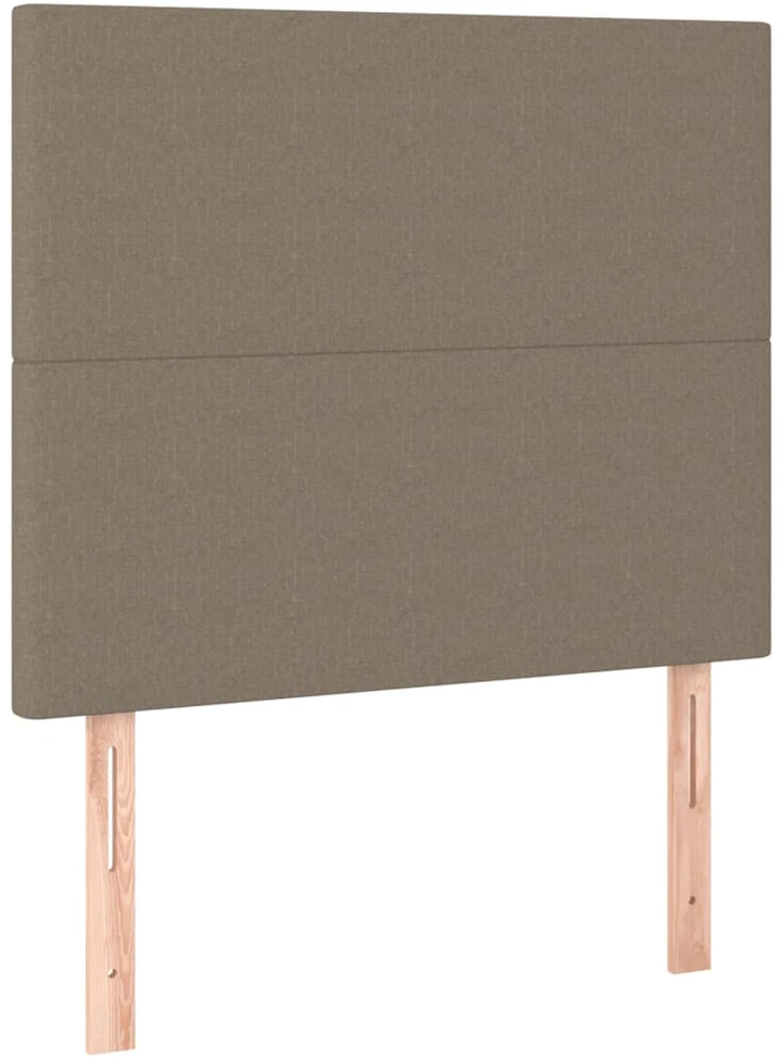 Lova su spyruoklėmis ir čiužiniu, taupe, 90x200 cm, audinys