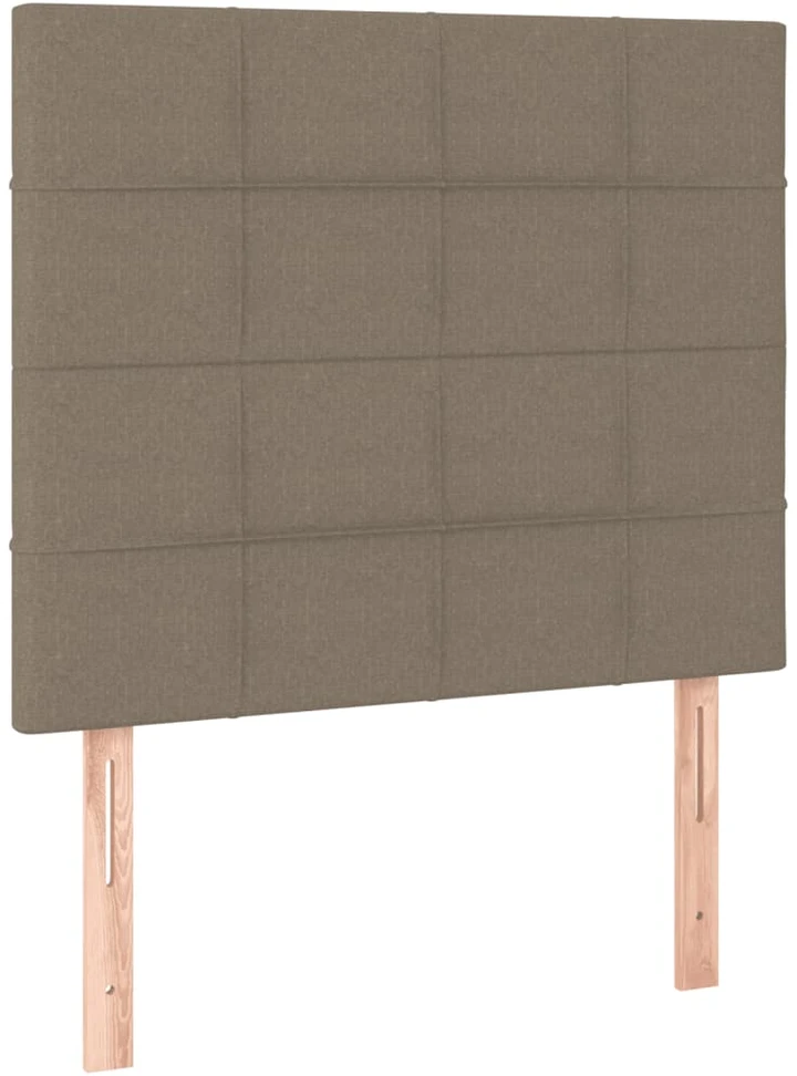 Lova su spyruoklėmis ir čiužiniu, taupe, 80x200 cm, audinys