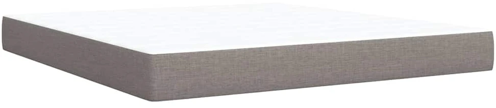 Lova su spyruoklėmis ir čiužiniu, taupe, 180x200 cm, audinys