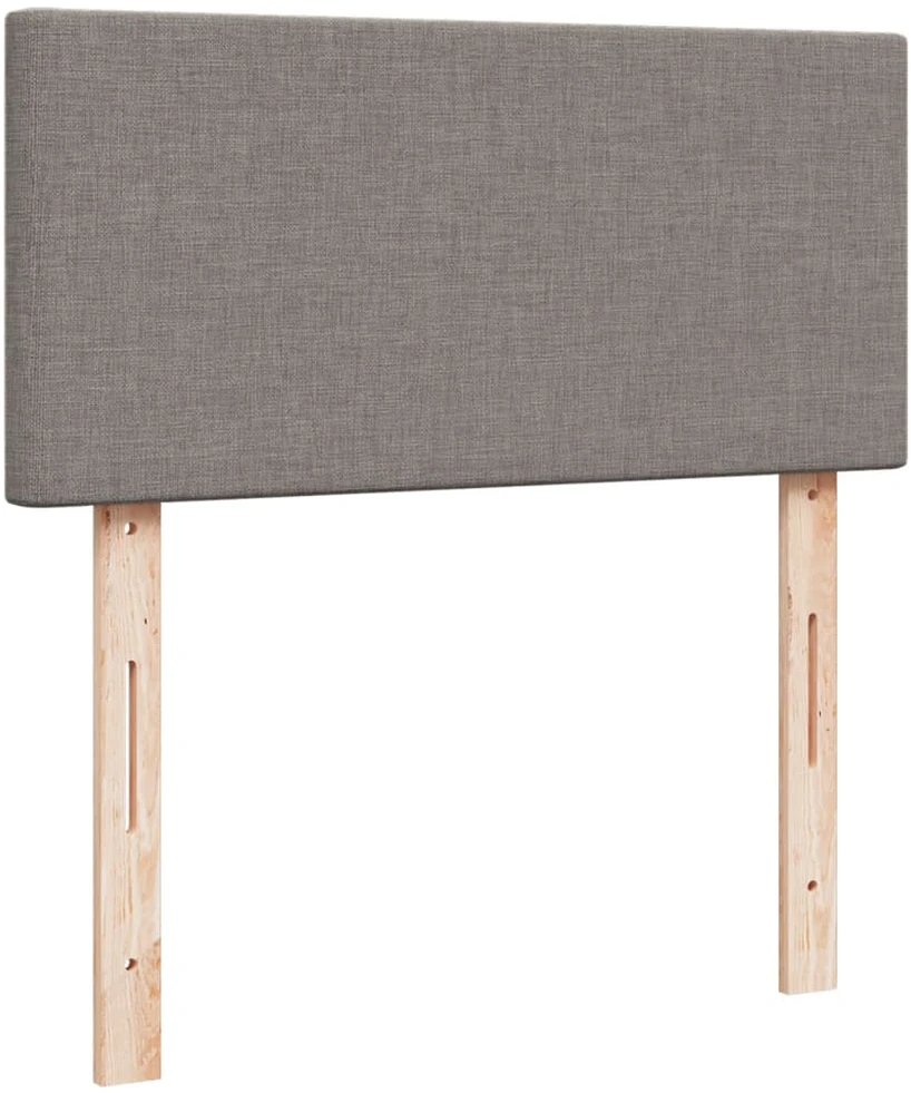 Lova su spyruoklėmis ir čiužiniu, taupe, 100x200cm, audinys