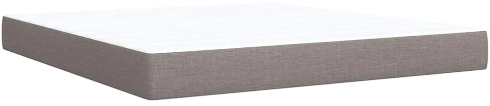 Lova su spyruoklėmis ir čiužiniu, taupe, 180x200 cm, audinys