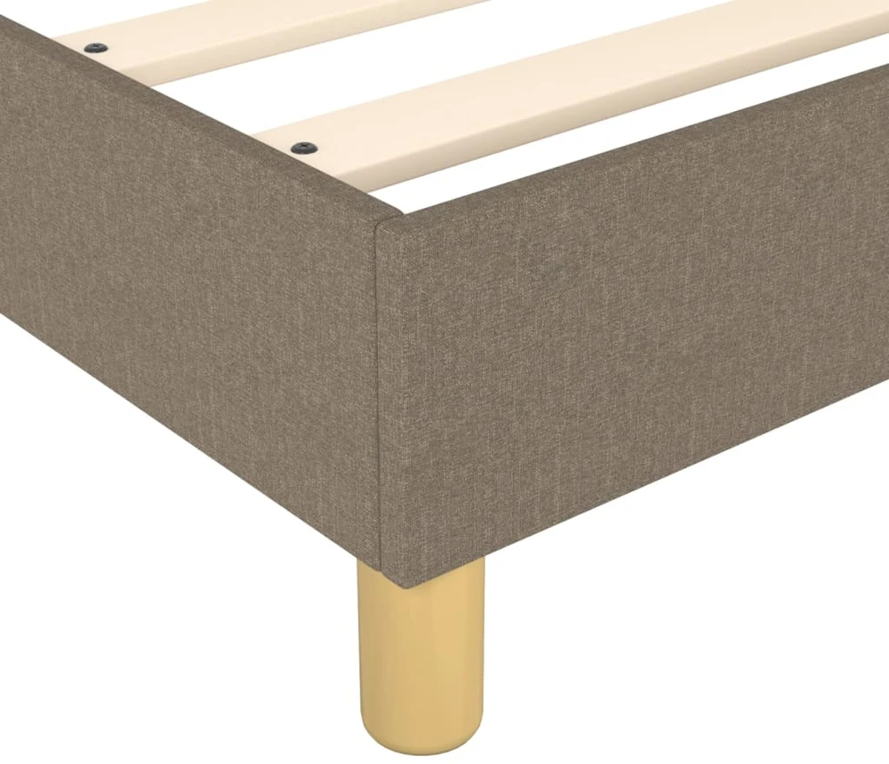 Lova su spyruoklėmis ir čiužiniu, taupe, 140x200 cm, audinys