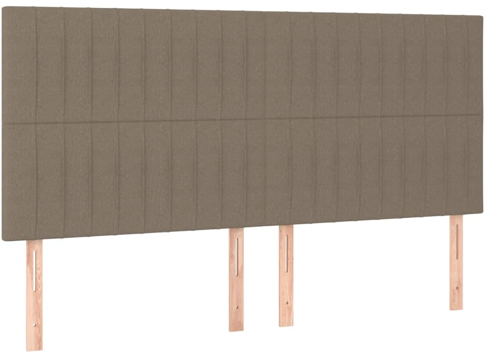 Lova su spyruoklėmis ir čiužiniu, taupe, 180x200 cm, audinys