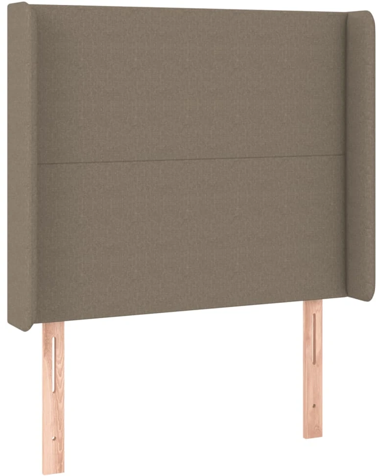 Lova su spyruoklėmis ir čiužiniu, taupe, 90x190 cm, audinys