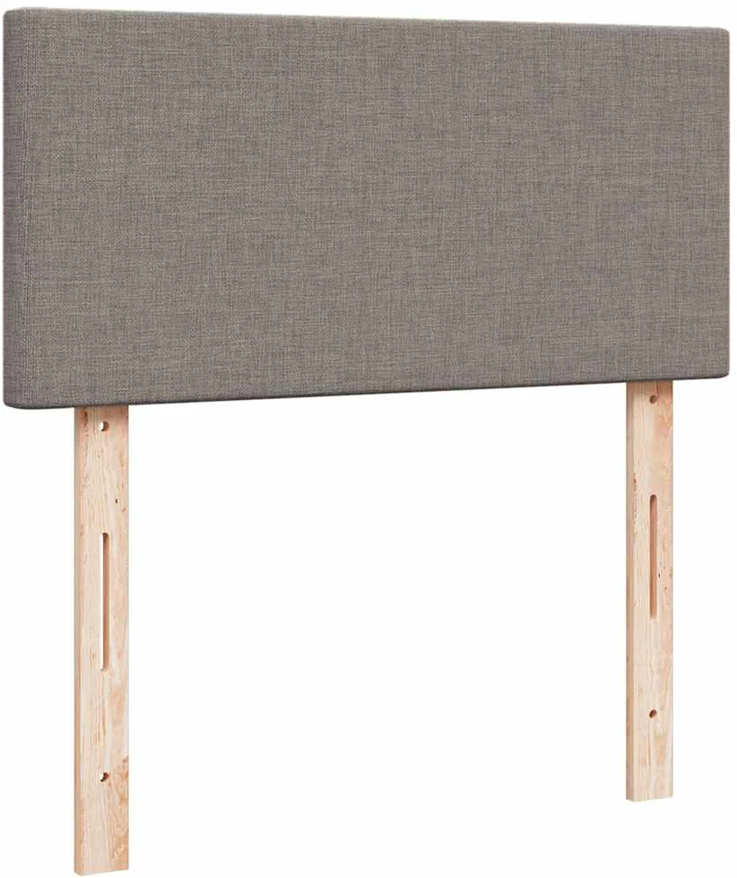 Lova su spyruoklėmis ir čiužiniu, taupe, 100x200cm, audinys