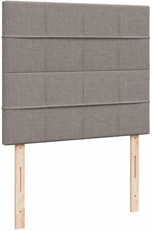 Lova su spyruoklėmis ir čiužiniu, taupe, 120x200 cm, audinys