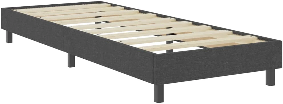 Lova su spyruokliniu čiužiniu, tamsi pilka, 100x200cm, audinys