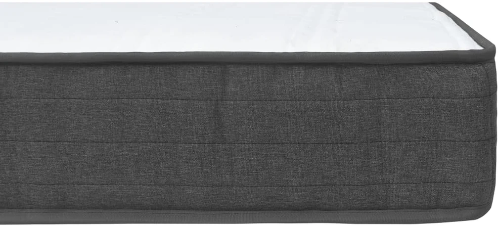 Lova su spyruokliniu čiužiniu, tamsi pilka, 200x200cm, audinys