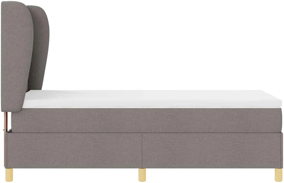 Kiemas lova su galvūgalio Taupe 200 x 80 cm audinys