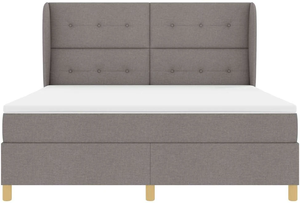 Kiemas lova su galvūgalio Taupe 200 x 180 cm audinys