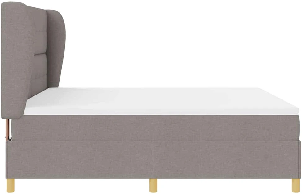 Kiemas lova su galvūgalio Taupe 200 x 180 cm audinys
