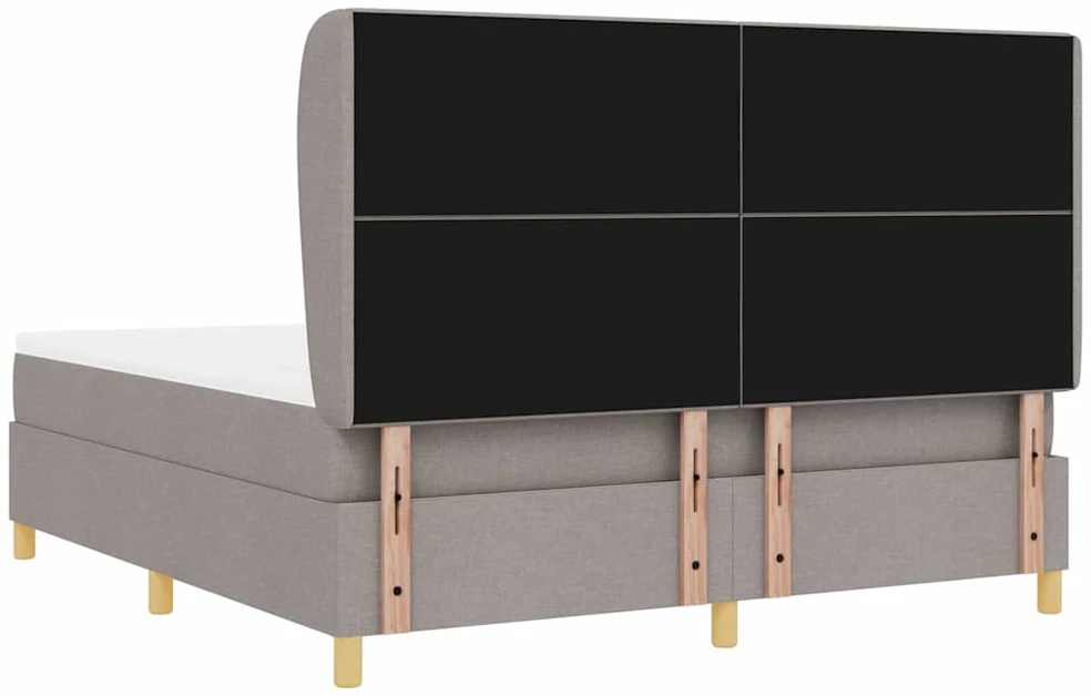 Kiemas lova su galvūgalio Taupe 200 x 180 cm audinys