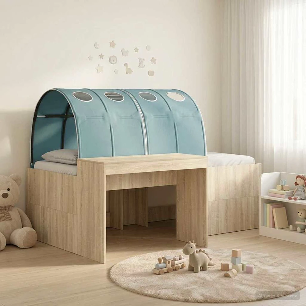 Lova Lovos rėmas su tuneliu 3 vnt. Sonoma ąžuolo ir šviesiai mėlyna