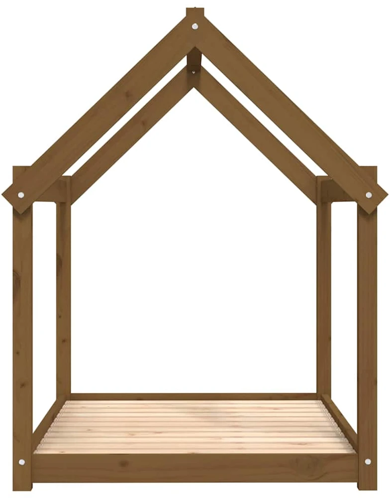 Lova šunims, medaus ruda, 111x80x100cmcm, pušies masyvas
