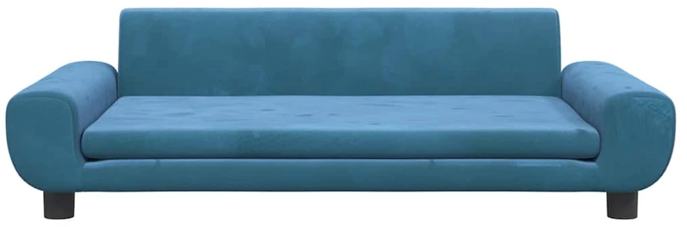 Lova šunims, mėlynos spalvos, 100x54x33cm, aksomas