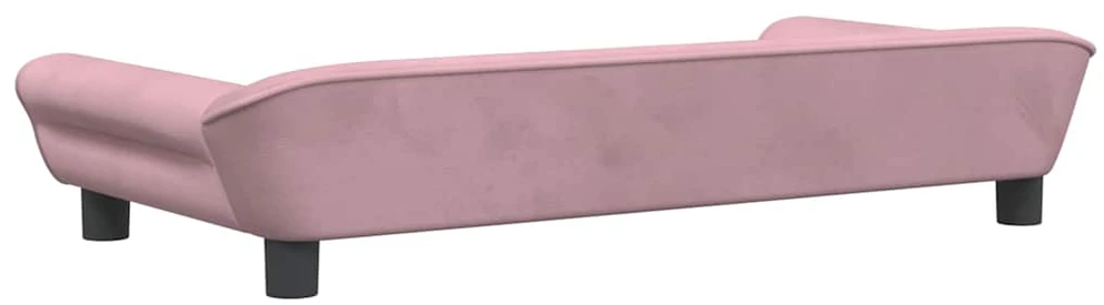 Lova šunims, rožinės spalvos, 100x50x21cm, aksomas