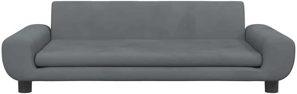 Lova šunims, tamsiai pilkos spalvos, 100x54x33cm, aksomas