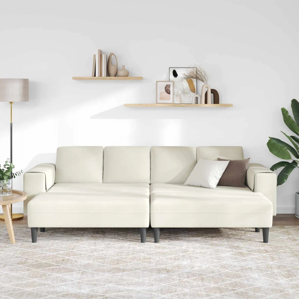Svetainės sofa 3 vnt. Kreminė