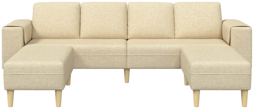 Svetainės sofa 3 vnt. Kreminė Poliesteris