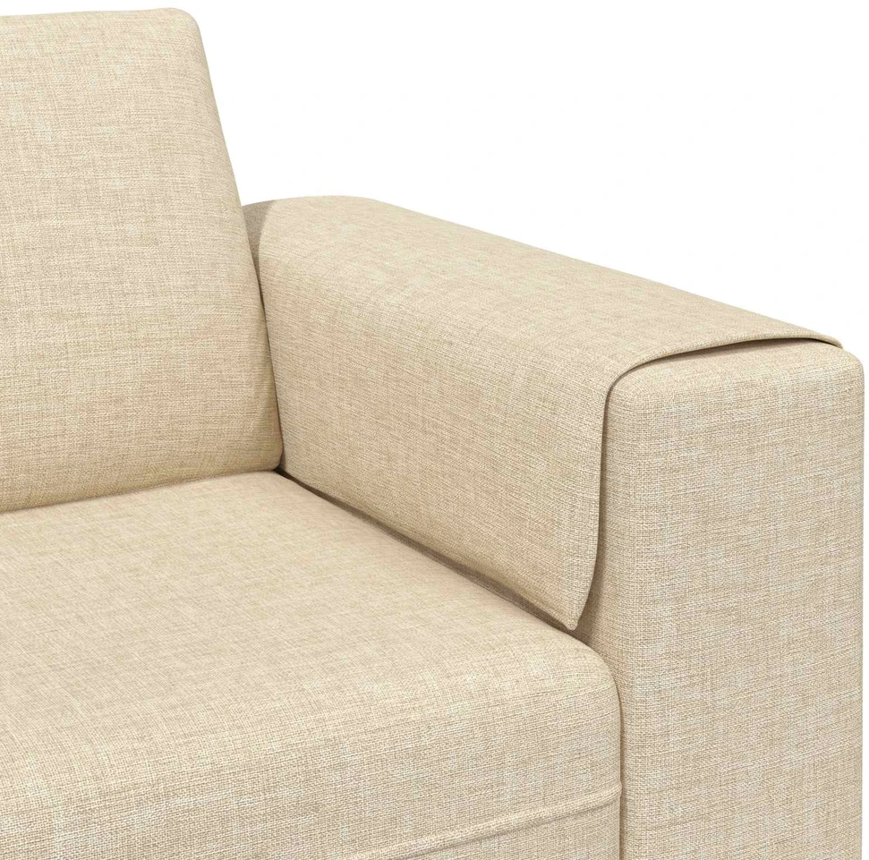 Svetainės sofa 3 vnt. Kreminė Poliesteris