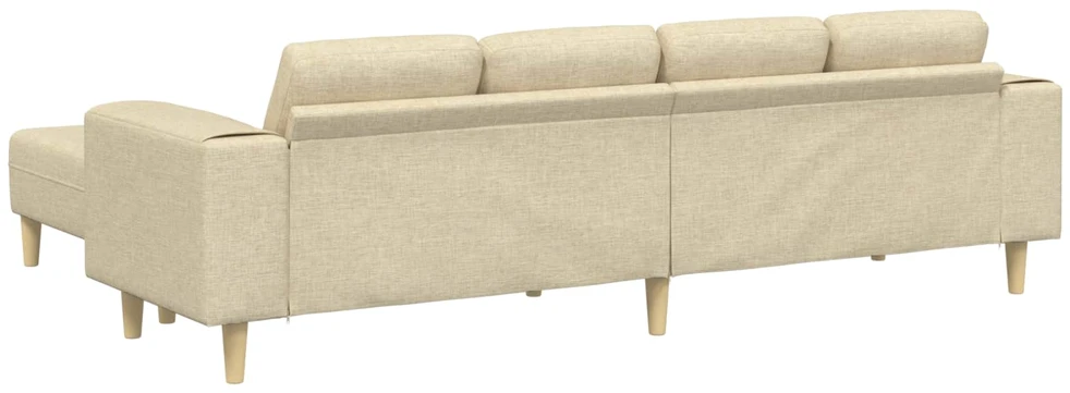 Svetainės sofa 3 vnt. Kreminė Poliesteris