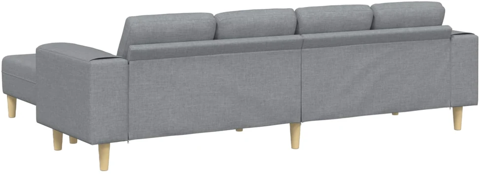Svetainės sofa 3 vnt. Šviesiai pilka Poliesteris