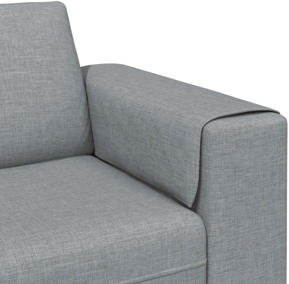 Svetainės sofa 3 vnt. Šviesiai pilka Poliesteris