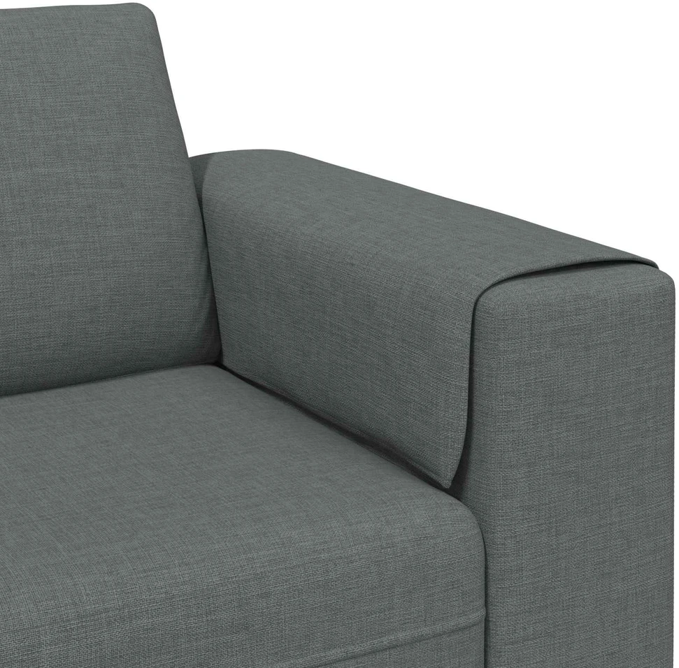 Svetainės sofa 3 vnt. Tamsiai pilka Poliesteris