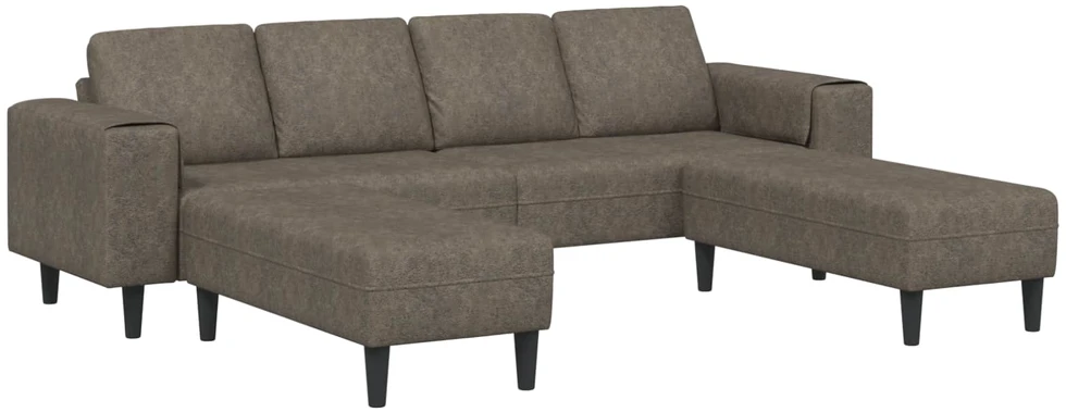 Svetainės sofa 3 vnt. Tamsiai pilka