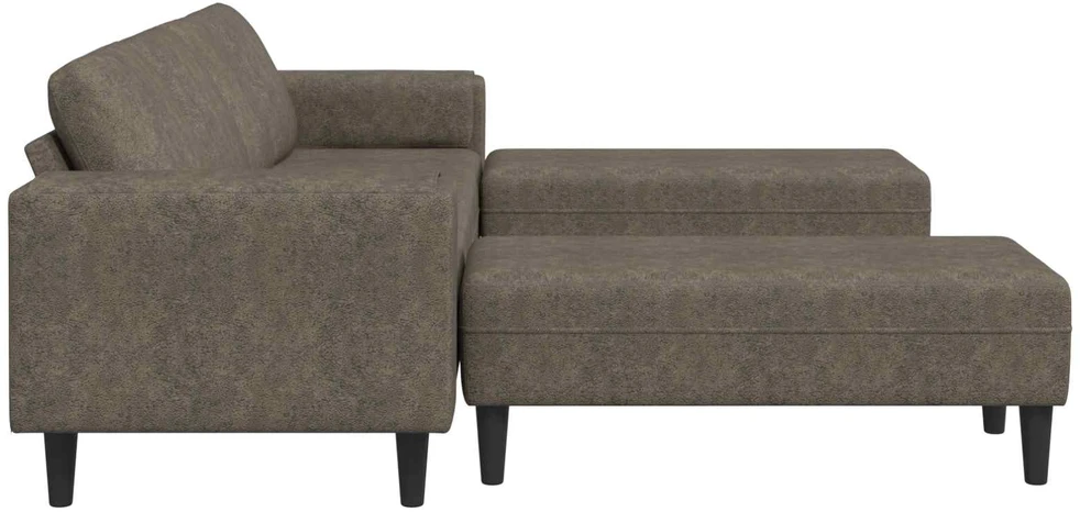 Svetainės sofa 3 vnt. Tamsiai pilka