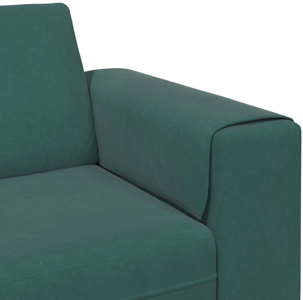 Svetainės sofa 3 vnt. Tamsiai žalia