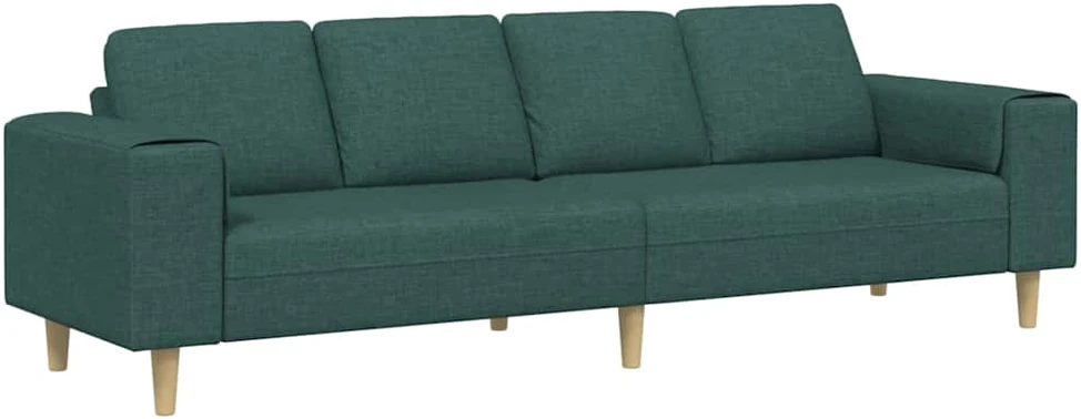 Svetainės sofa Tamsiai žalia 250 x 77 x 76 cm Poliesteris