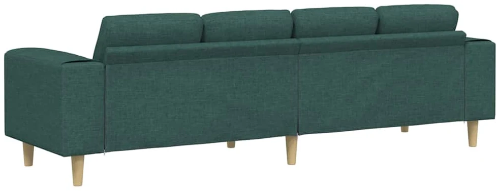 Svetainės sofa Tamsiai žalia 250 x 77 x 76 cm Poliesteris