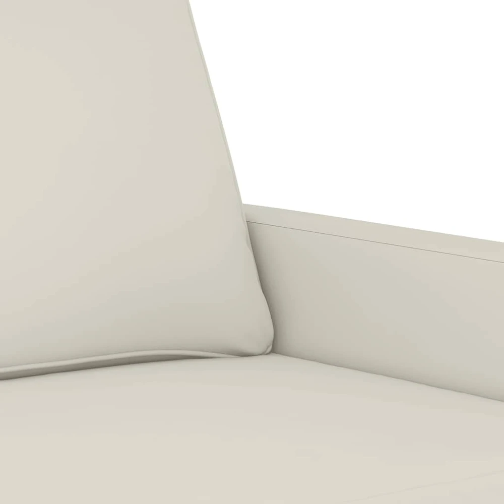 Trivietė sofa, kreminės spalvos, 180cm, aksomas