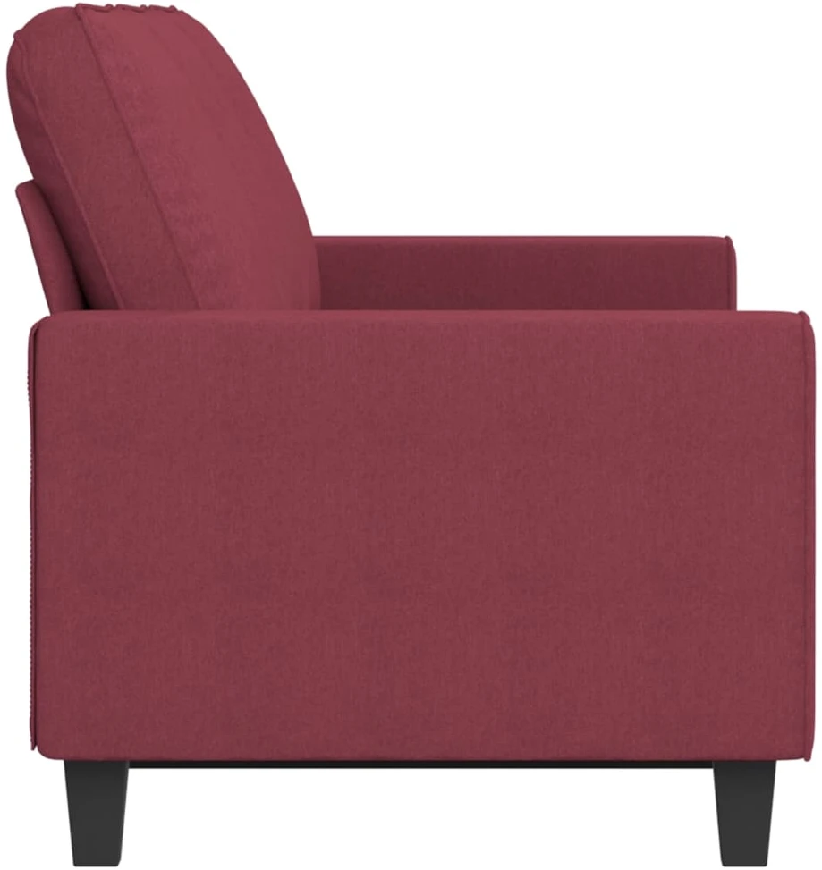 Trivietė sofa, raudonojo vyno spalvos, 180cm, audinys