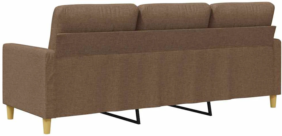Trivietė sofa, rudos spalvos, 180cm, audinys