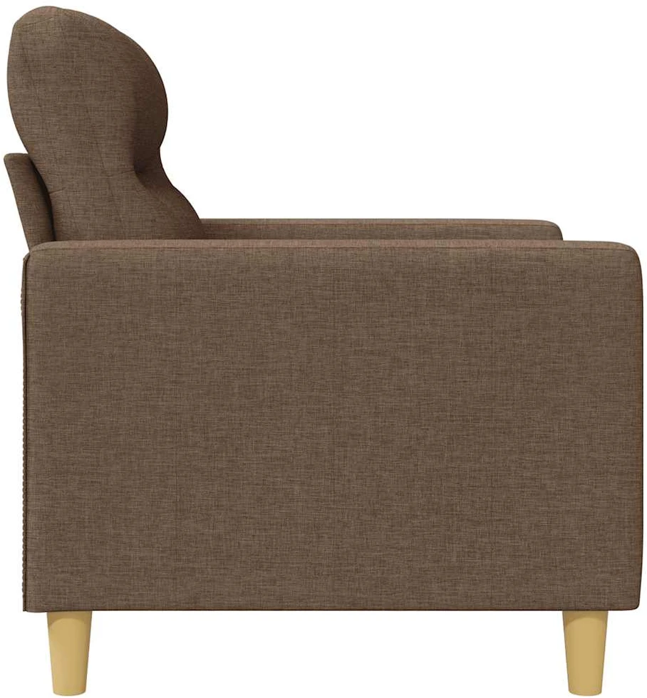 Trivietė sofa, rudos spalvos, 180cm, audinys