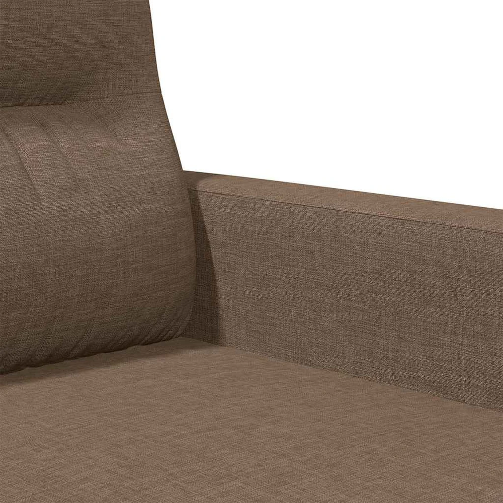 Trivietė sofa, rudos spalvos, 180cm, audinys