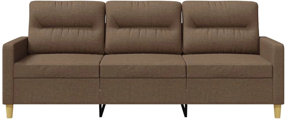 Trivietė sofa, rudos spalvos, 180cm, audinys