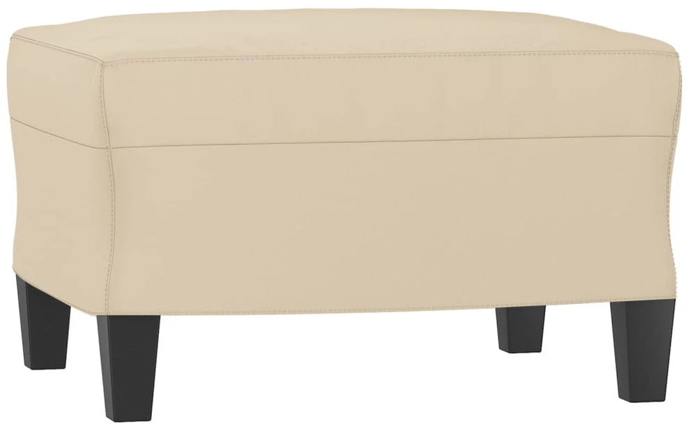Trivietė sofa su pakoja, kreminė, 180cm, mikropluošto audinys