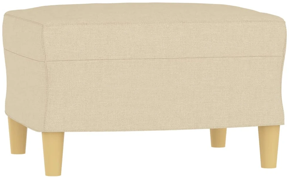 Trivietė sofa su pakoja, kreminės spalvos, 180cm, audinys